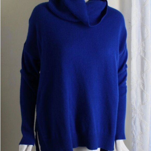 DIANE von Furstenberg Cashmere Blue Federal Monk Cowl Sweater - Picture 7 of 7